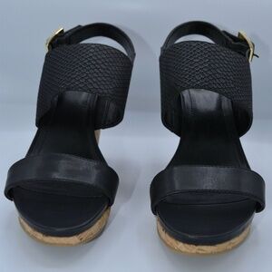 Calvin Klein Black Wedge Sandal - 9.5